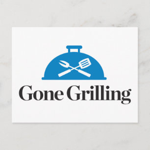 Gone Grilling Postcard