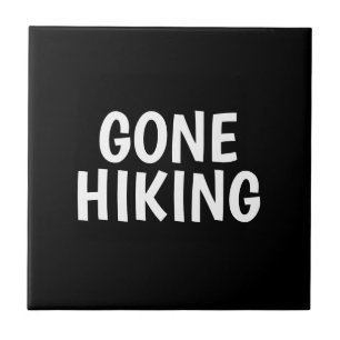 Gone Hiking Ceramic Tile