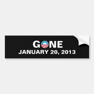 GONE JANUARY 20, 2013 BUMPER STICKER