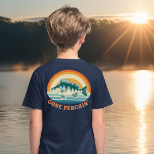 Gone Perchin Fishing for Perch Sunrise to Sunset Tri-Blend Shirt