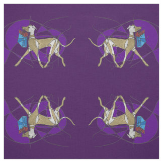 Gone Shopping, Art Deco Italian Greyhound Mirrored Fabric