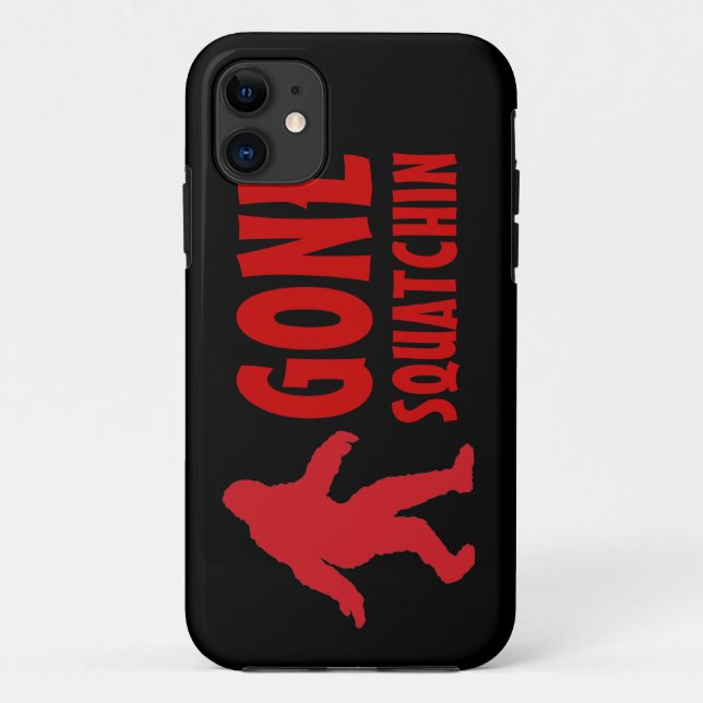 Gone squatchin bigfoot red black iphone 5 case (Back)