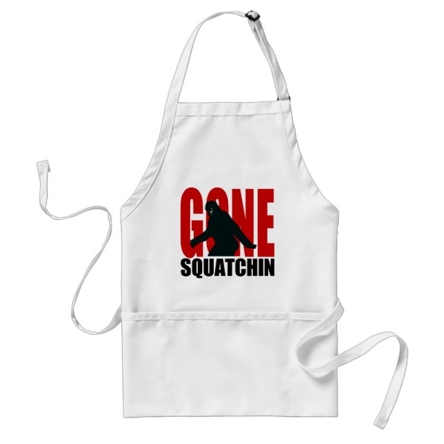 Gone Squatchin - Black and Red Standard Apron (Front)