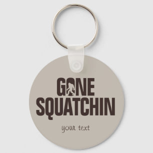 Gone Squatchin' - Brown and Tan Key Ring