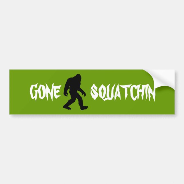 Gone Squatchin Bumper Sticker (Front)