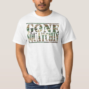 Gone Squatchin Camo Font T-shirt