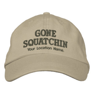 GONE SQUATCHIN Cap Personalise LOCATION