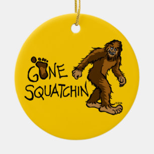 Gone Squatchin Ceramic Tree Decoration