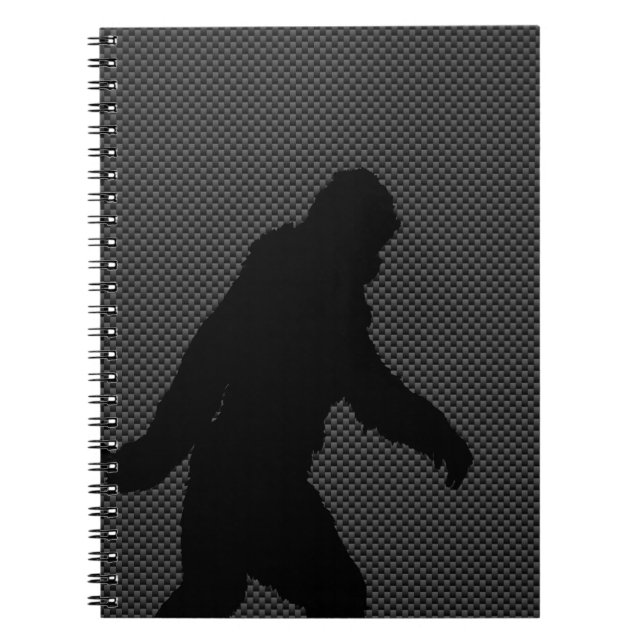 Gone Squatchin Charcoal Carbon Fibre Print Notebook (Front)
