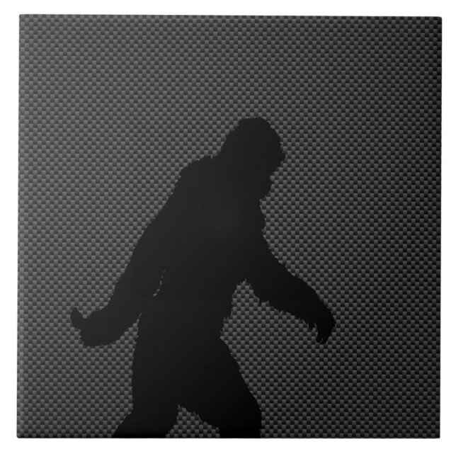 Gone Squatchin Charcoal Carbon Fibre Print Tile (Front)