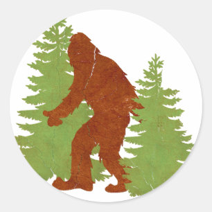 Gone Squatchin Classic Round Sticker