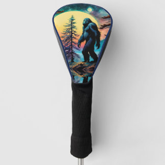 Gone Squatchin' Colourful Sasquatch Moon Golf Head Cover
