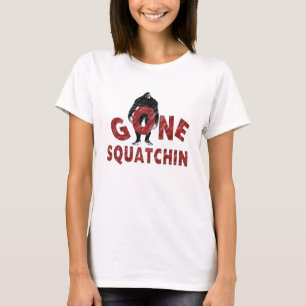 Gone Squatchin - Crayon Style Squatcher T-Shirt