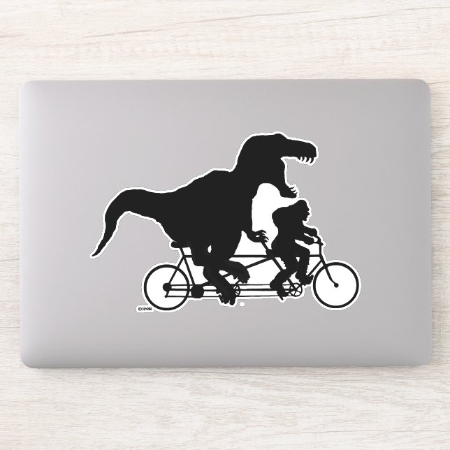 Gone Squatchin cycling with T-rex (Computer)