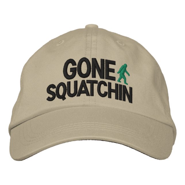 Gone Squatchin Deluxe version Embroidered Hat (Front)