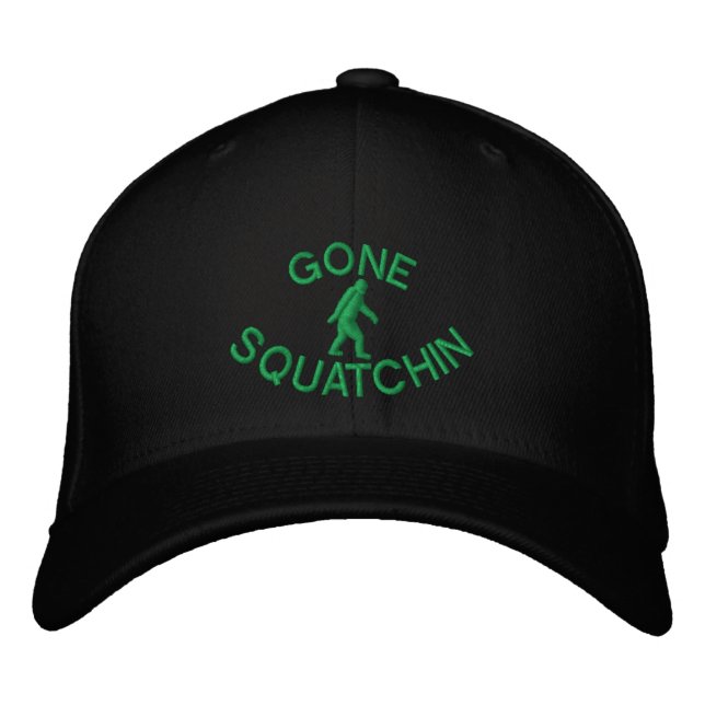 Gone squatchin embroidered hat (Front)