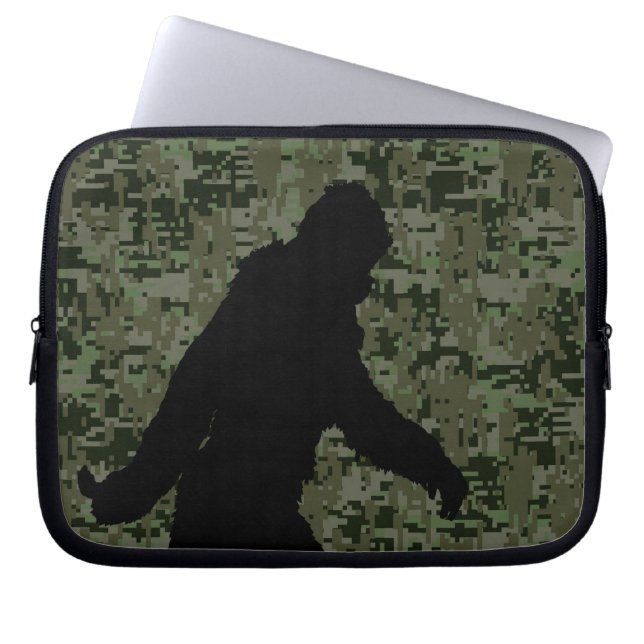 Gone Squatchin For on Olive Digital Camouflage Laptop Sleeve (Front)