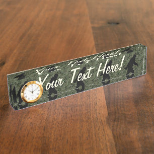 Gone Squatchin For on Olive Digital Camouflage Nameplate
