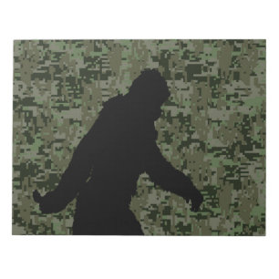 Gone Squatchin For on Olive Digital Camouflage Notepad
