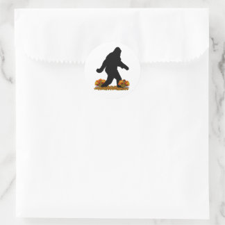 Gone Squatchin for Thanksgiving Turkey Classic Round Sticker