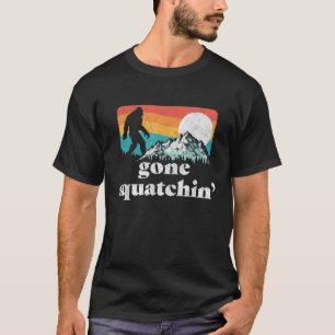 Gone Squatchin Funny Bigfoot Mountains Retro Graph T-Shirt