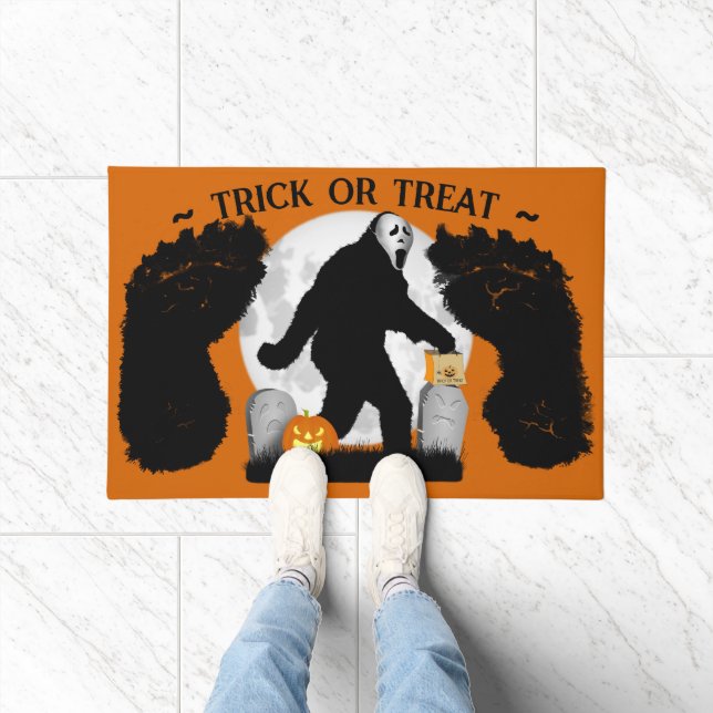 Gone Squatchin' Halloween Doormat (Indoor)