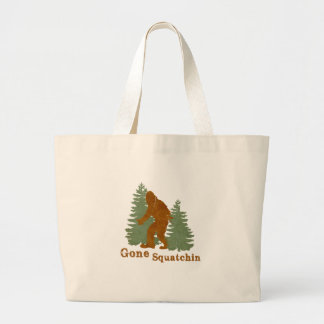 Gone Squatchin Large Tote Bag