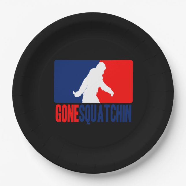 Gone Squatchin League Paper Plate (Front)