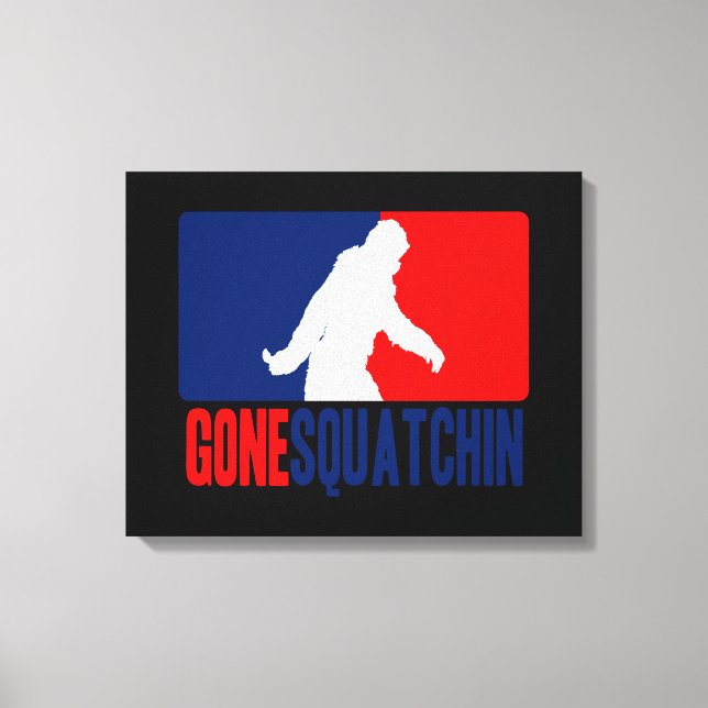 Gone Squatchin League Style Canvas Print (Front)