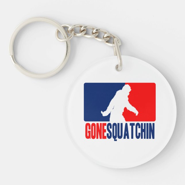 Gone Squatchin League Style Key Ring (Front)