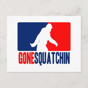 Gone Squatchin League Style Postcard
