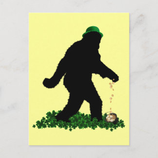 Gone Squatchin' on St. Patrick's Day Postcard