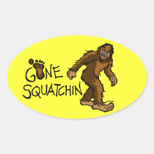 Gone Squatchin Oval Sticker