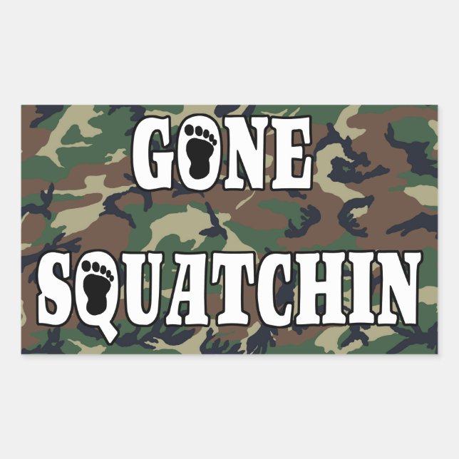 GONE SQUATCHIN RECTANGULAR STICKER (Front)