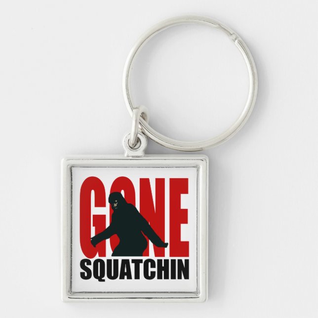 Gone Squatchin (Red & Black) Key Ring (Front)