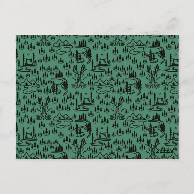 Gone Squatchin Sign Postcard (Back)