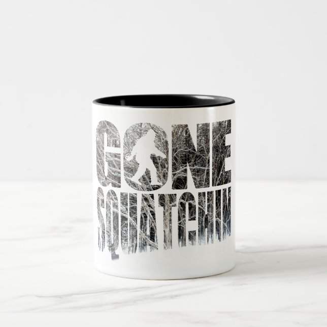 Gone Squatchin **Special Winter Edition** Two-Tone Coffee Mug (Center)