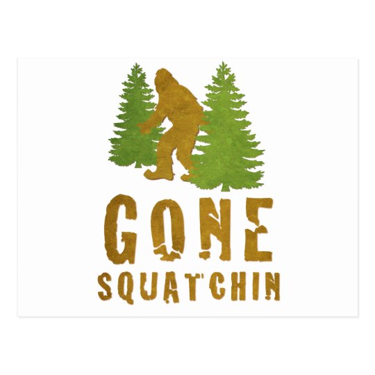 Gone Squatchin (Vintage) Postcard