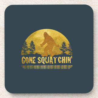 Gone Squatchin' (vintage sunset) Coaster
