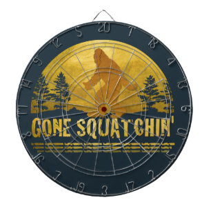 Gone Squatchin' (vintage sunset) Dartboard