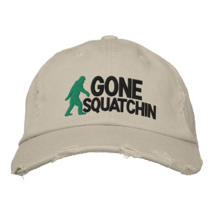 Gone Squatchin with  bigfoot logo Embroidered Hat