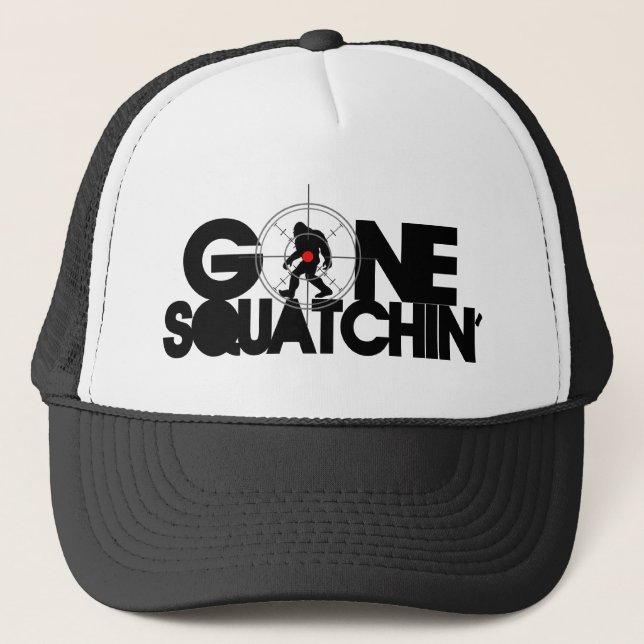 Gone Squatchin' with Bullseye Trucker Hat (Front)