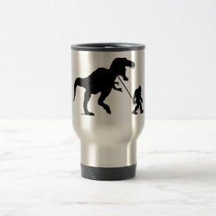 Gone Squatchin with T-rex Travel Mug