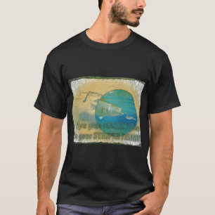 Gone Striper Fishin on black T-Shirt