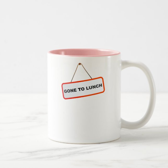 Gone to Lunch Two-Tone Coffee Mug (Right)