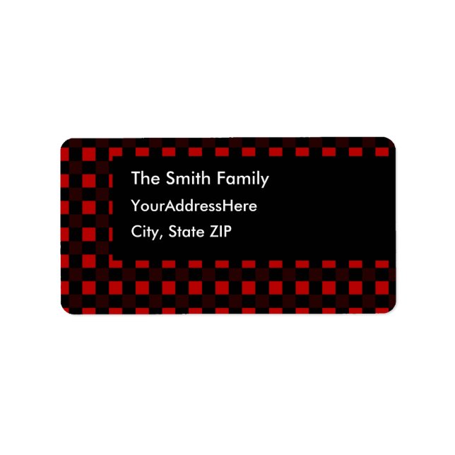 Gone to Plaid Address Label (Front)