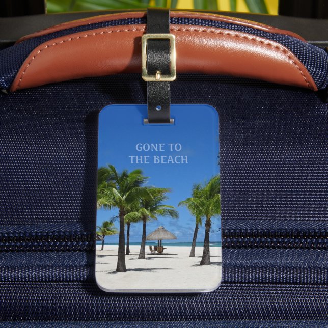 Gone to the Beach (customisable) Luggage Tag (Front Insitu 2)