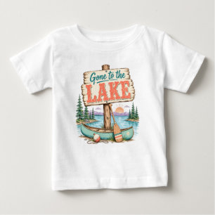 Gone to the Lake Canoe Adventure Sunset Wilderness Baby T-Shirt