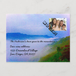 Gone to the Mountains Change of Address Your Photo Announcement Postcard