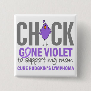 Gone Violet Mum H Lymphoma 15 Cm Square Badge